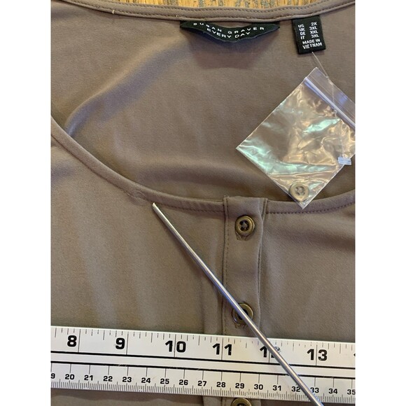 New! Susan Graver 2X Jumpsuit Liquid Knit Cropped Smooth Fluid Light Olive Grn - Picture 10 of 12